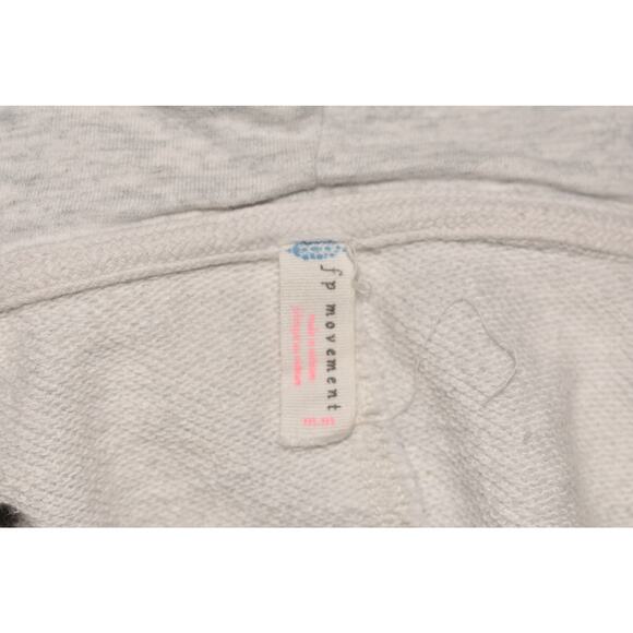 FREE PEOPLE MOVEMENT $98 Slouchy Criss Cross Hoodie Light Heather‎ Gray Medium - Picture 4 of 4